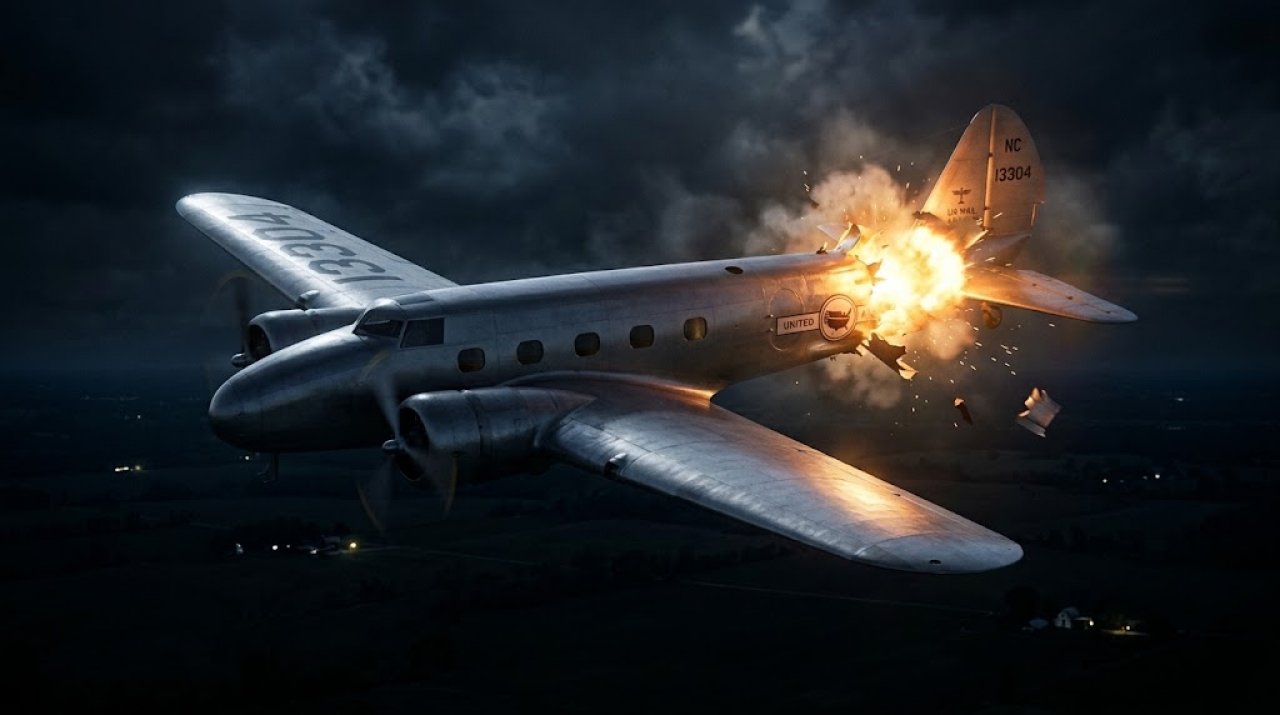 Boeing 247 je razneslo med poletom, storilca niso nikoli našli Boeing 247 je razneslo med poletom, storilca niso nikoli našli
