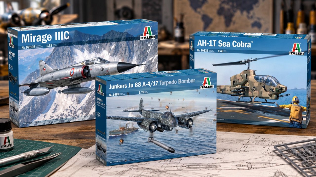 Italeri oktobra z Mirageem, Ju 88 in Sea Cobro Italeri oktobra z Mirageem, Ju 88 in Sea Cobro